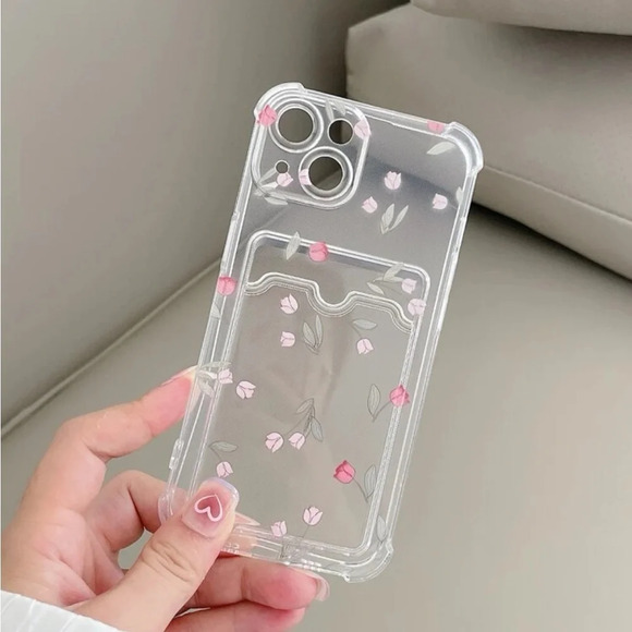 ⚠️Clearance iPhone 14/Pro/Pro Max Clear Floral Phone Case - Picture 3 of 3